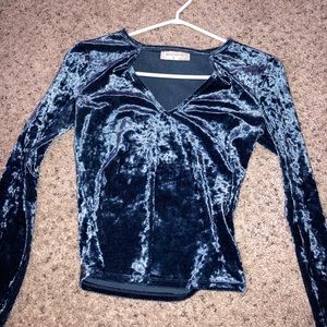 velvet blue top